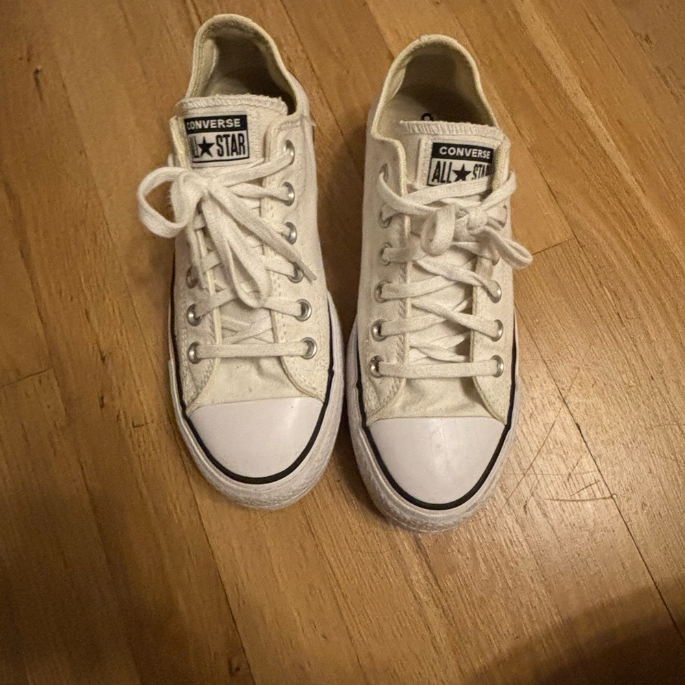 Converse All Star Cream Canvas Sneakers